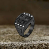 Fashion Cross Diamond-Set Stainless Steel Ring