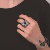 Fashion Fish Gem Eyes Stainless Steel Animal Ring | Gthic.com