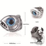 Fashion Fish Gem Eyes Stainless Steel Animal Ring | Gthic.com