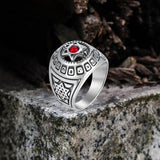 Fashion Gem Hexagonal Stainless Steel David's Star Ring | Gthic.com