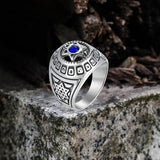 Fashion Gem Hexagonal Stainless Steel David's Star Ring | Gthic.com