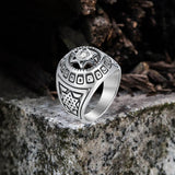 Fashion Gem Hexagonal Stainless Steel David's Star Ring | Gthic.com