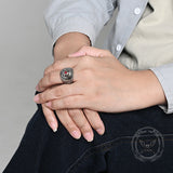 Fashion Gem Hexagonal Stainless Steel David's Star Ring | Gthic.com