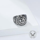 Fashion Gem Hexagonal Stainless Steel David's Star Ring