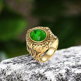 Fashion Gemstone Zulfiqar Sword Stainless Steel Ring | Gthic.com