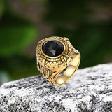 Fashion Gemstone Zulfiqar Sword Stainless Steel Ring | Gthic.com