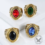 Fashion Gemstone Zulfiqar Sword Stainless Steel Ring | Gthic.com