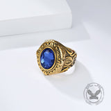 Fashion Gemstone Zulfiqar Sword Stainless Steel Ring