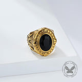 Fashion Gemstone Zulfiqar Sword Stainless Steel Ring