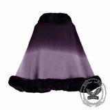 Fashion Gradient Color Fur Collar Loose Knitted Shawl