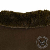 Fashion Gradient Color Fur Collar Loose Knitted Shawl