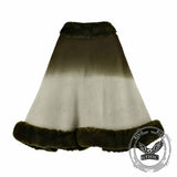 Fashion Gradient Color Fur Collar Loose Knitted Shawl