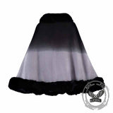 Fashion Gradient Color Fur Collar Loose Knitted Shawl