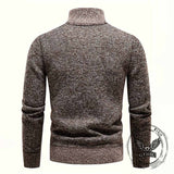 Fashion Half-Zip Thickened Stand Neck Pullover Sweater