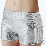 Fashion Hip-Hop Solid Color Sequin Shorts