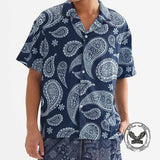 Fashion Paisley Print Loose Short Sleeve Shirt 01 | Gthic.com