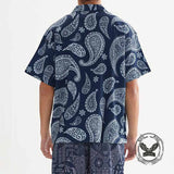 Fashion Paisley Print Loose Short Sleeve Shirt 02 | Gthic.com