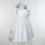 Fashion Puff Sleeve Cover-up Slim Suspender Dress | Gthic.com