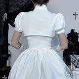 Fashion Puff Sleeve Cover-up Slim Suspender Dress | Gthic.com