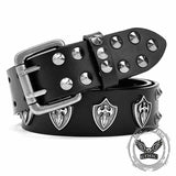 Fashion Rivet Y2K Shield Microfiber Leather Belt