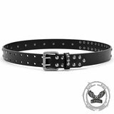 Fashion Rivet Y2K Shield Microfiber Leather Belt