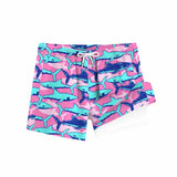 Fashion Shark Print Double-Layer Beach Shorts