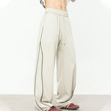 Fashion Side Striped Design Straight Loose Pants 01 | Gthic.com