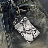 Fashion Snake Print PU Leather Waist Wallet | Gthic.com