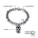Bracciale Teschio Wisdom in Acciaio Inossidabile