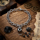 Bracciale Teschio Wisdom in Acciaio Inossidabile