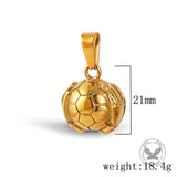 Soccer Ball Stainless Steel Sports Fan Pendant