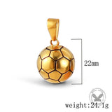 Soccer Ball Stainless Steel Sports Fan Pendant
