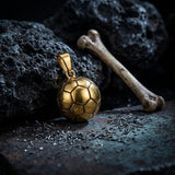 Soccer Ball Stainless Steel Sports Fan Pendant
