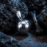 Soccer Ball Stainless Steel Sports Fan Pendant