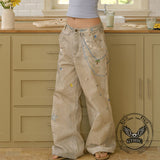 Fashion Starfish Shell Print Versatile Holiday Style Jeans | Gthic.com