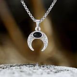 Fashion Turquoise Moon Stainless Steel Pendant