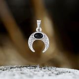 Fashion Turquoise Moon Stainless Steel Pendant