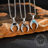 Fashion Turquoise Moon Stainless Steel Pendant | Gthic.com