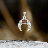 Fashion Turquoise Moon Stainless Steel Pendant