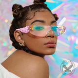 Fashion Y2K Metal Full Frame Heart PC Sunglasses | Gthic.com