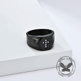 Fashionable Diamond Cross Stainless Steel Ring
