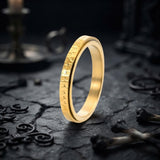 Fashionable Hammered Stainless Steel Spinner Ring