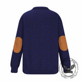 Fashionable Plaid Half-Zip Jacquard Sweatshirt