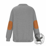 Fashionable Plaid Half-Zip Jacquard Sweatshirt