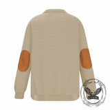 Fashionable Plaid Half-Zip Jacquard Sweatshirt