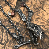 Ferocious Tiger Head Skull Sterling Silver Pendant