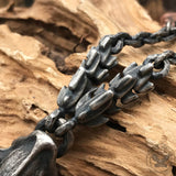 Ferocious Tiger Head Skull Sterling Silver Pendant