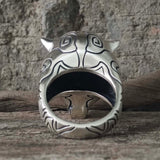 Fierce Panther Sterling Silver Animal Ring