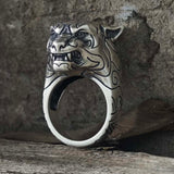 Fierce Panther Sterling Silver Animal Ring | Gthic.com