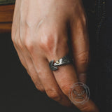Fish Design Sterling Silver Open Ring | Gthic.com